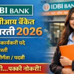 IDBI Bank Bharati 2026:आयडीबीआय बँकेत मोठी भरती