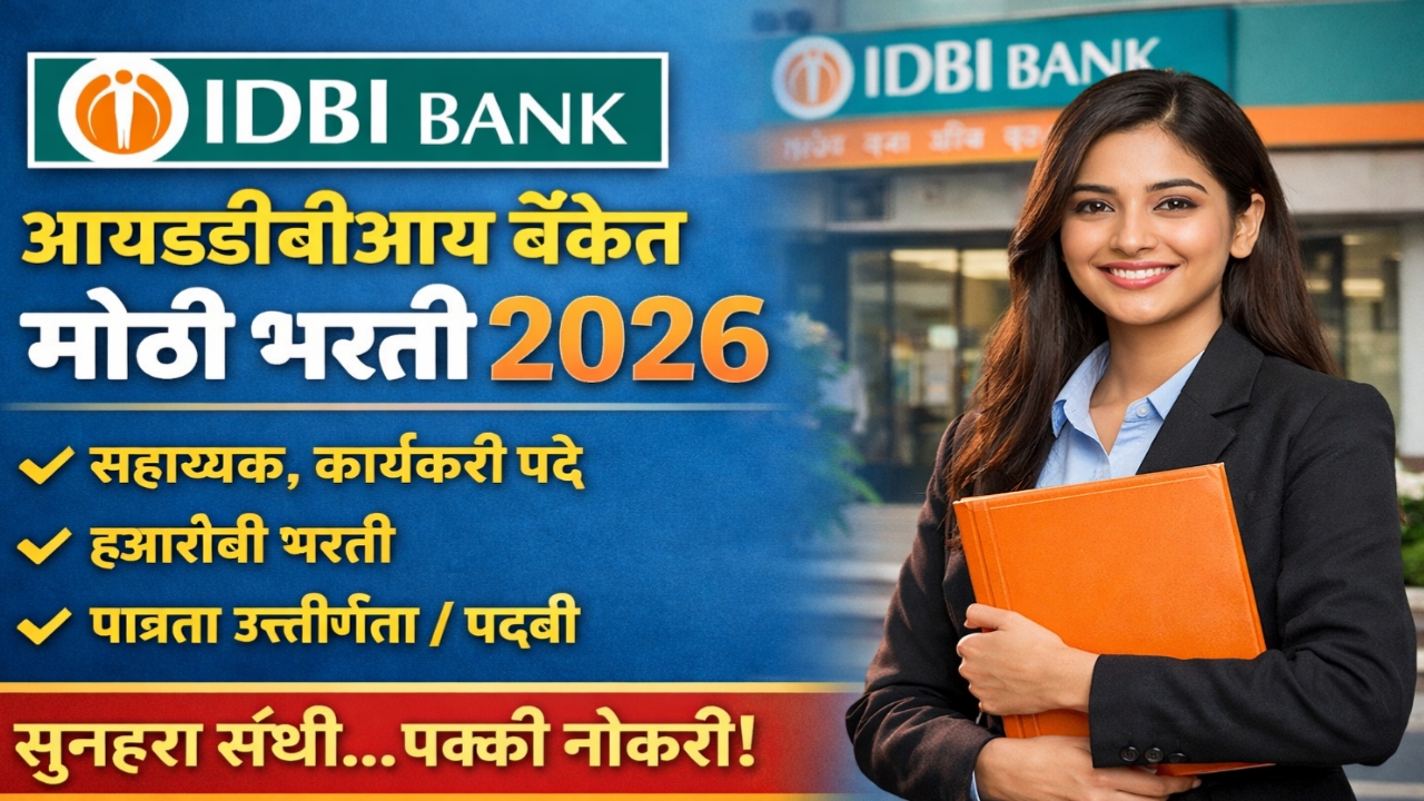 IDBI Bank Bharati 2026:आयडीबीआय बँकेत मोठी भरती