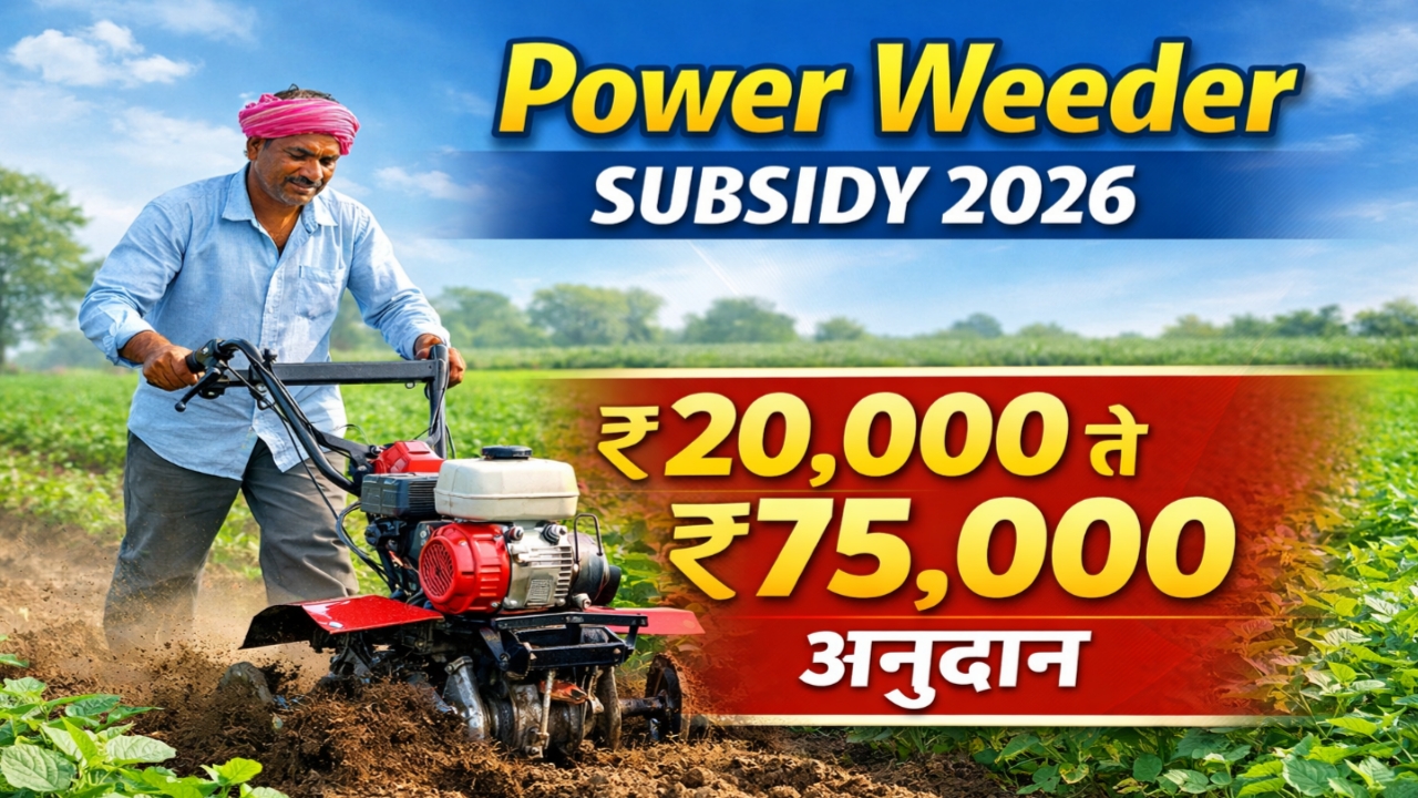 Power Weeder Subsidy in Maharashtra : पावरविडर अनुदान, मिळणार 20000ते 75000रुपये